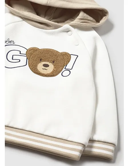 Pullover capucha - Nata    | MAYORAL