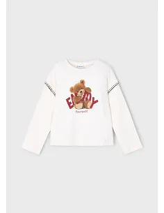 Camiseta m/l oso - Nata    | MAYORAL