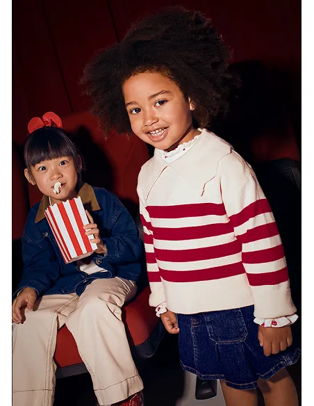 Jersey rayas cuello - Almendra  | MAYORAL