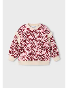 Pullover volante mangas - Almendra  | MAYORAL