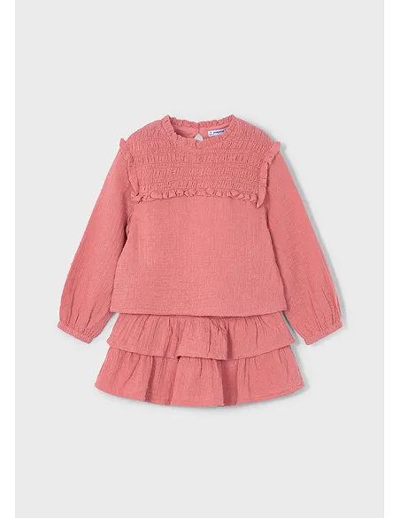 Conj. falda algodon plumeti - Sienna   | MAYORAL