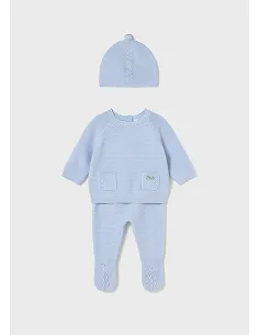 Conj. polaina y gorro tricot - Cielo    | MAYORAL