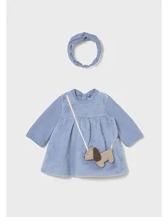 Vestido combinado pelo - Dream blue | MAYORAL