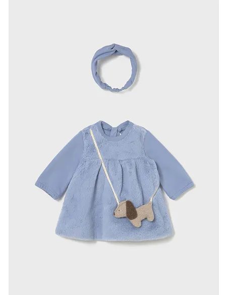 Vestido combinado pelo - Dream blue | MAYORAL