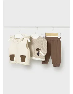 Chandal 3 piezas chaleco - Cacao | MAYORAL