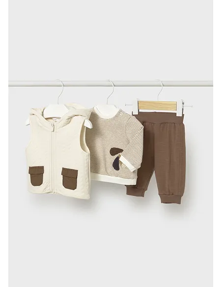 Chandal 3 piezas chaleco - Cacao | MAYORAL