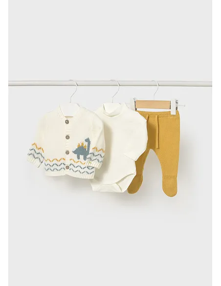 Conj. polaina 3 piezas tricot - Manzanilla | MAYORAL