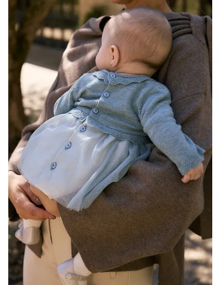 Vestido tricot y tul - Luna vig  