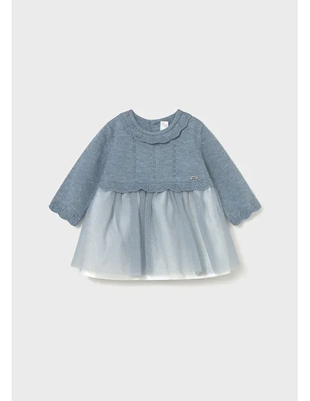 Vestido tricot y tul - Luna vig  