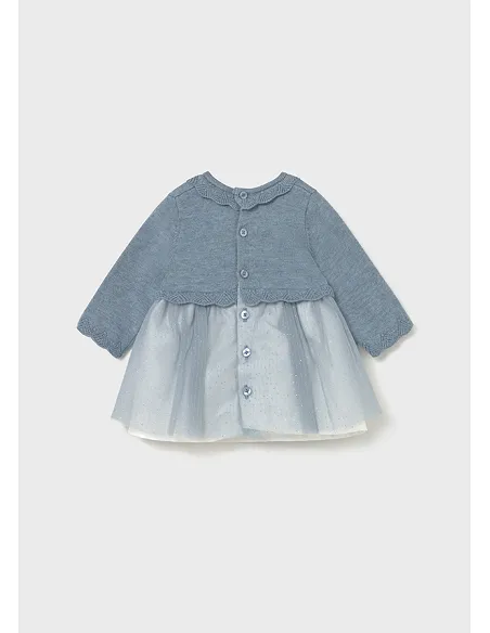 Vestido tricot y tul - Luna vig  