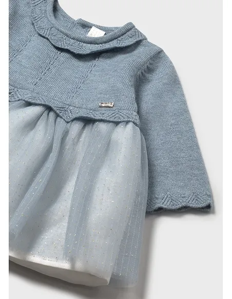 Vestido tricot y tul - Luna vig  
