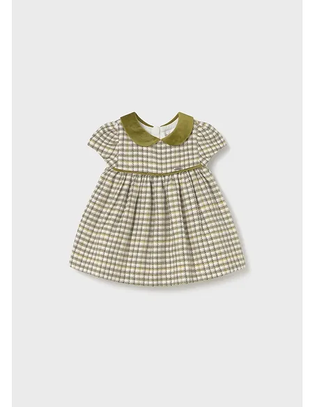 Vestido cuadros - Aceituna  