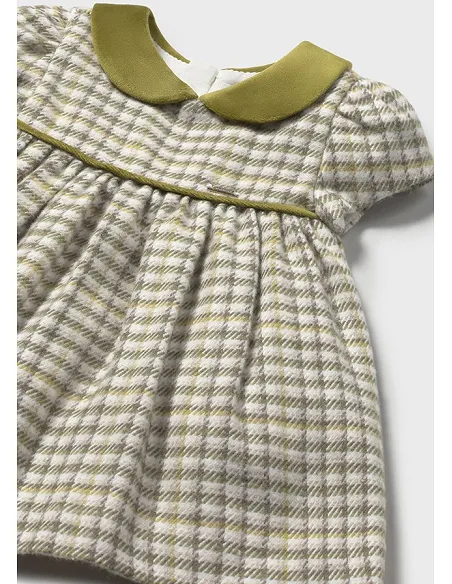 Vestido cuadros - Aceituna  