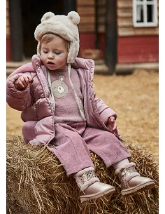 Pantalon largo punto pana - Orquidea | MAYORAL