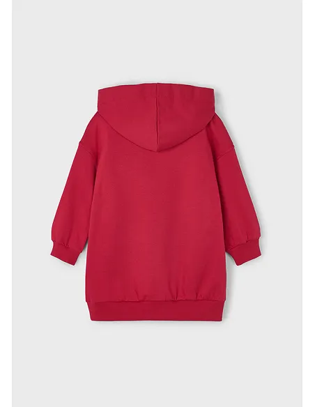 Vestido felpa capucha - Rojo    | MAYORAL