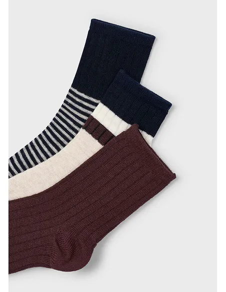 Set 3 calcetines - Ciruela   | MAYORAL