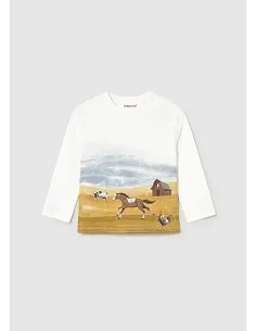 Camiseta m/l paisaje - Granja    