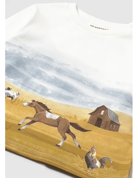 Camiseta m/l paisaje - Granja    