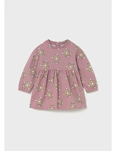 Vestido felpa estampado - Orquidea  | MAYORAL