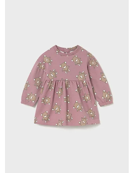 Vestido felpa estampado - Orquidea  | MAYORAL