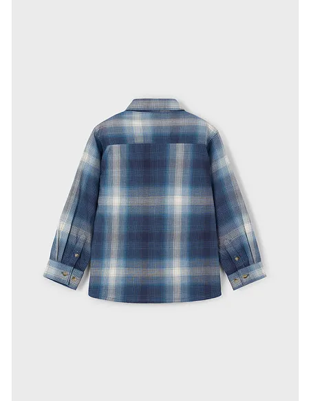 Camisa m/l cuadros - Marino   | MAYORAL