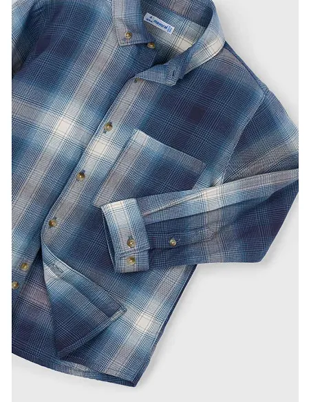 Camisa m/l cuadros - Marino   | MAYORAL
