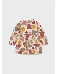 Vestido felpa estampado - Arcilla   | MAYORAL