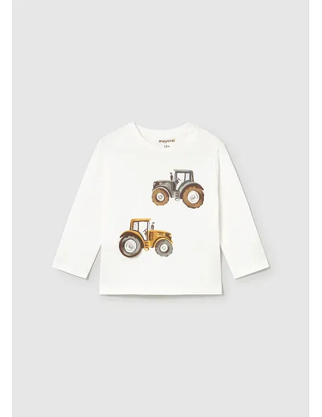 Camiseta m/l "play" tractor - Nata      
