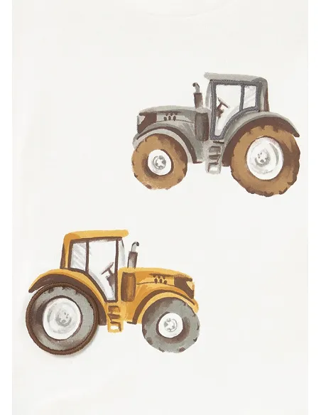 Camiseta m/l "play" tractor - Nata      
