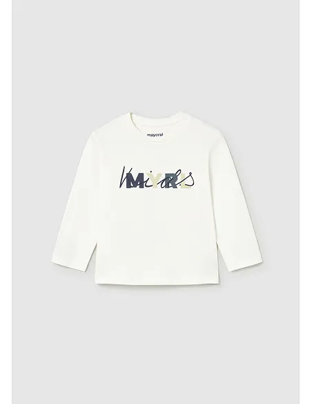 Camiseta m/l basica - Nata    | MAYORAL