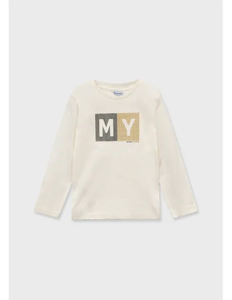 Camiseta m/l basica - Nata    | MAYORAL