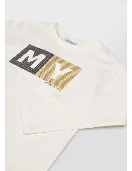 Camiseta m/l basica - Nata    | MAYORAL