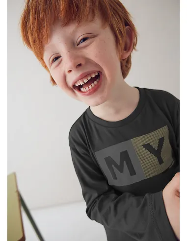 Camiseta m/l basica - Sombra   | MAYORAL