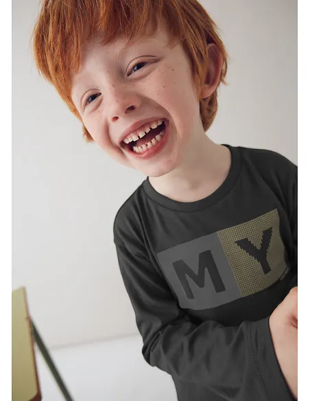 Camiseta m/l basica - Sombra   | MAYORAL