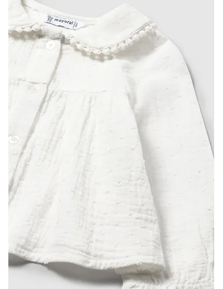 Blusa gasa plumeti - Nata    | MAYORAL