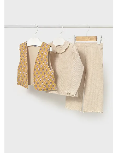 Conj. pantalon con chaleco - Arena vig  | MAYORAL