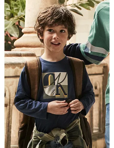 Camiseta m/l semibasica - Azul    | MAYORAL