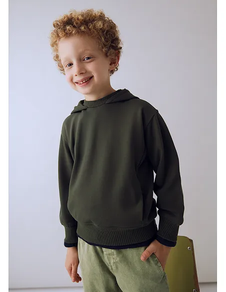 Pullover capucha - Oliva    | MAYORAL