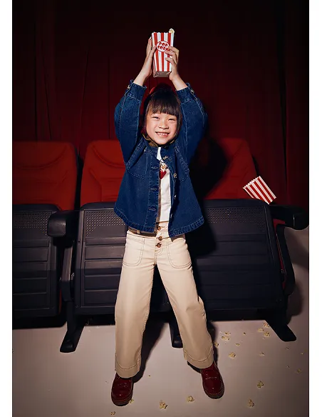 Pantalon sarga marine - Almendra  | MAYORAL