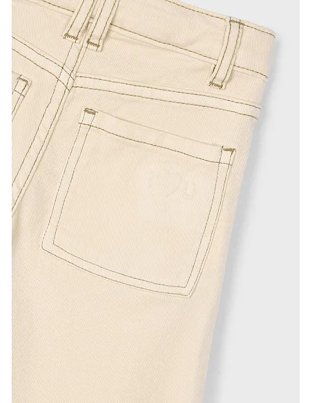 Pantalon sarga marine - Almendra  | MAYORAL