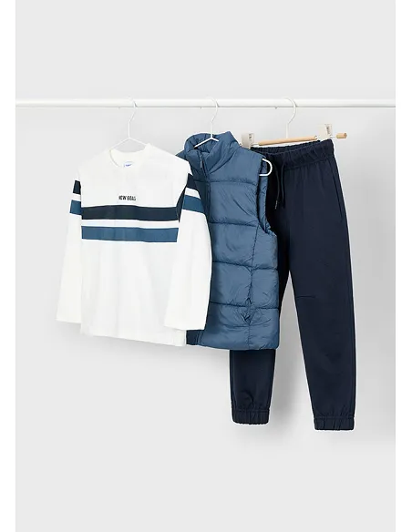 Conj. punto con chaleco - Acero-mari | MAYORAL