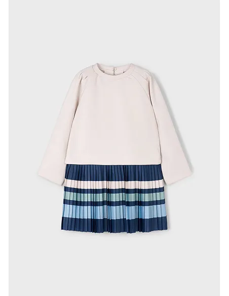 Vestido combinado rayas - Arena    | MAYORAL