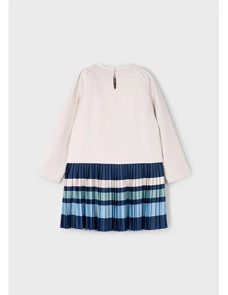 Vestido combinado rayas - Arena    | MAYORAL