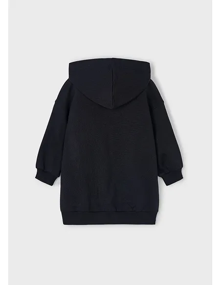Vestido felpa capucha - Negro    | MAYORAL