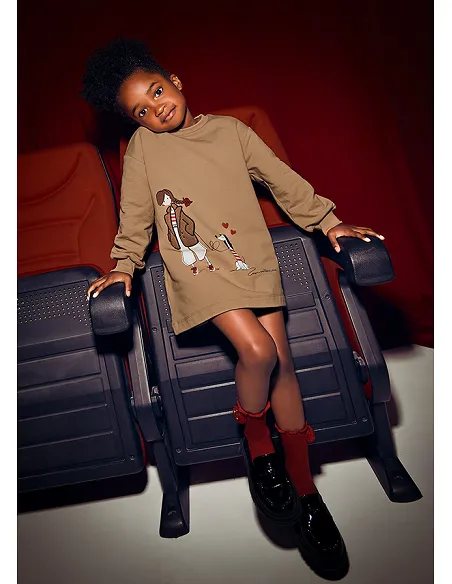 Vestido felpa evase - Camel    | MAYORAL