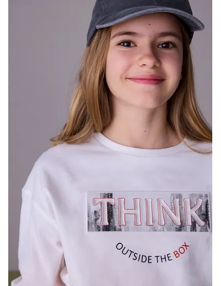 Camiseta m/l grafica - Nata    | MAYORAL