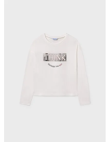 Camiseta m/l grafica - Nata    | MAYORAL