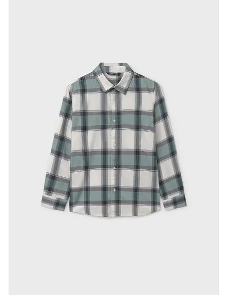 Camisa m/l cuadros - Pino    | MAYORAL