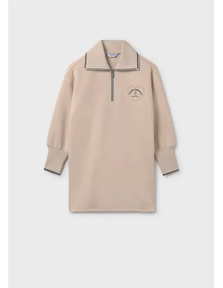 Vestido felpa cremallera - Arena    | MAYORAL