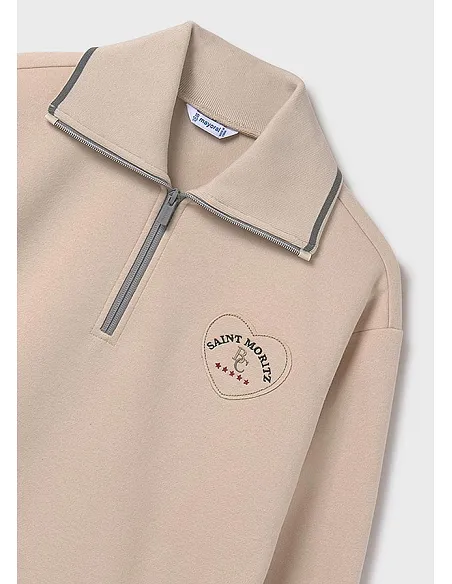 Vestido felpa cremallera - Arena    | MAYORAL